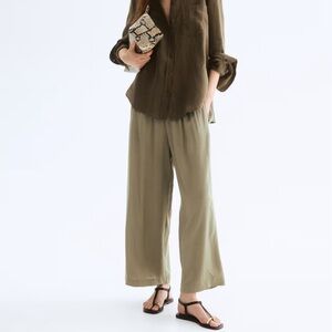 H&M Green Wide Leg Pant